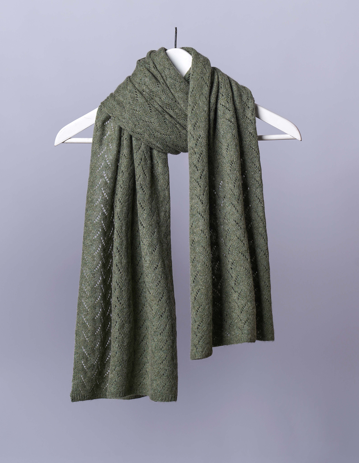 Mongolian Cashmere Chevron Shawl
