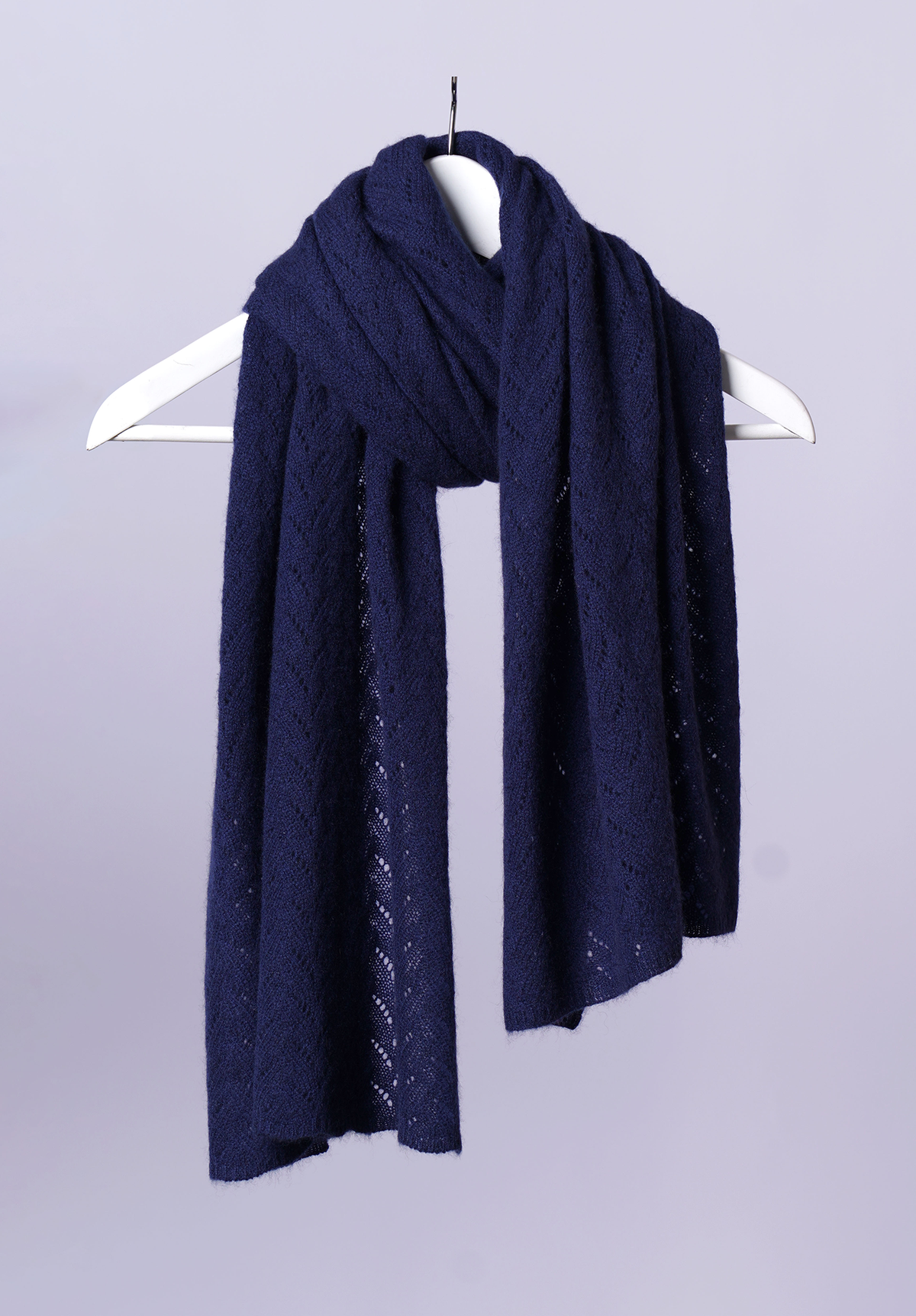 Mongolian Cashmere Chevron Shawl