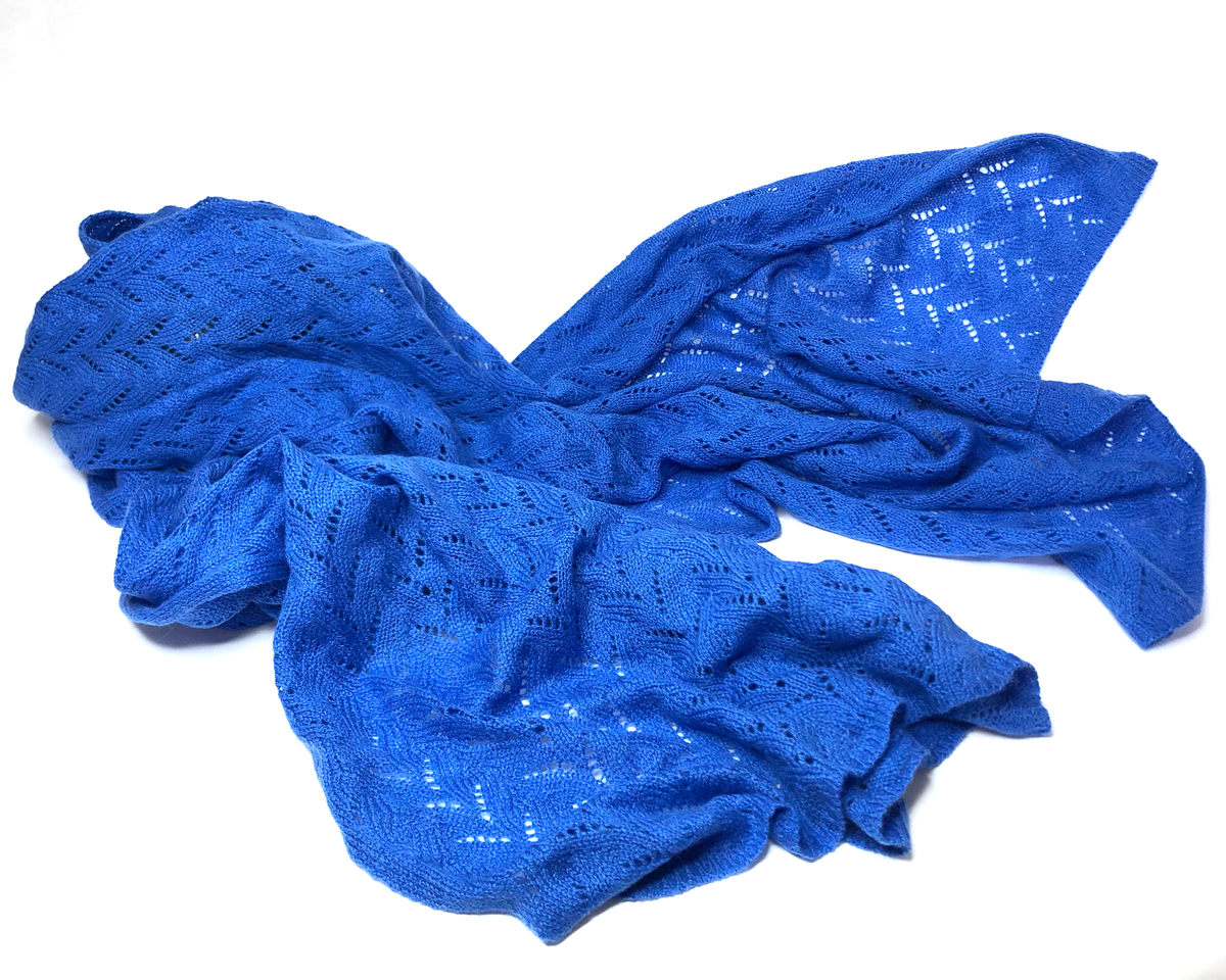 Mongolian Cashmere Chevron Shawl