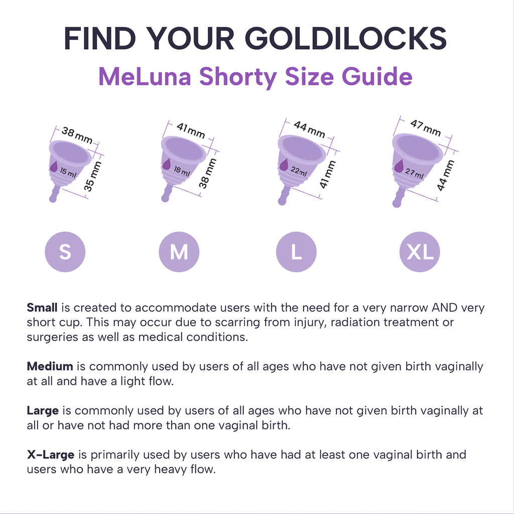MeLuna Low Cervix Menstrual Cup | Shorty | Classic | Ring Handle