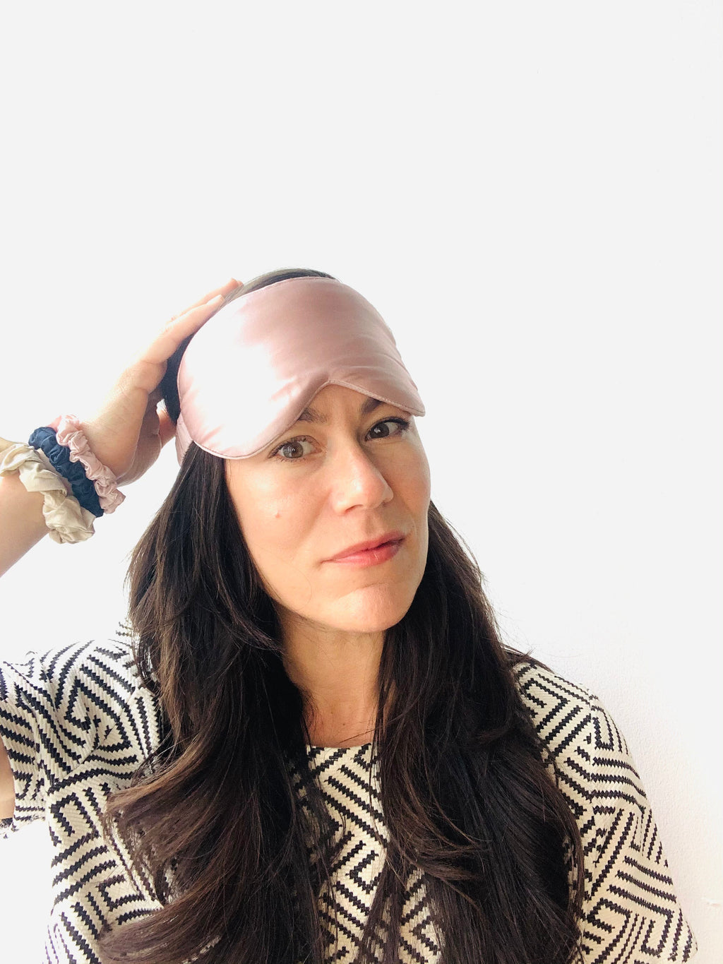 Blissful Sleep Silk Eye Mask — Navy