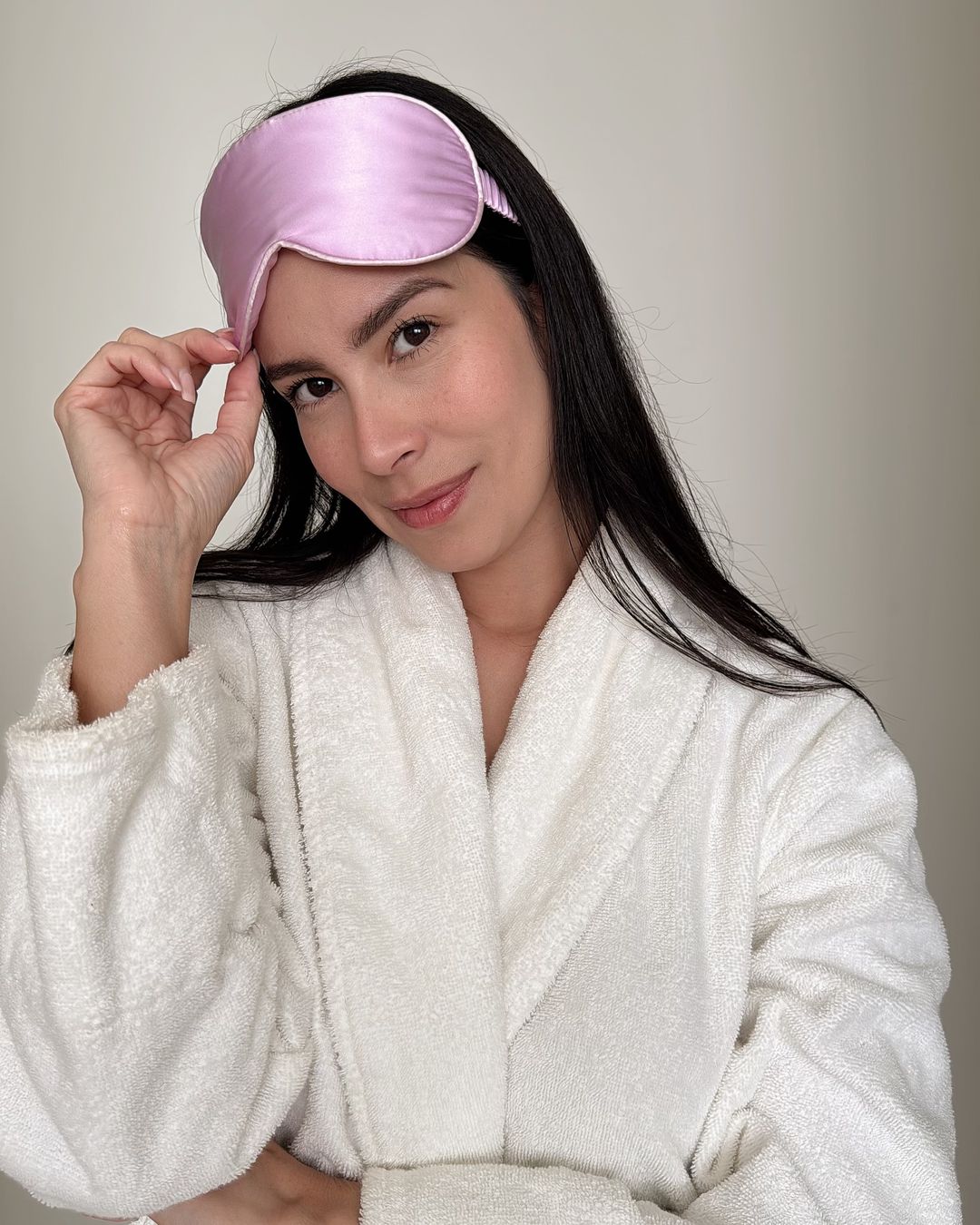 Blissful Sleep Silk Eye Mask — Navy