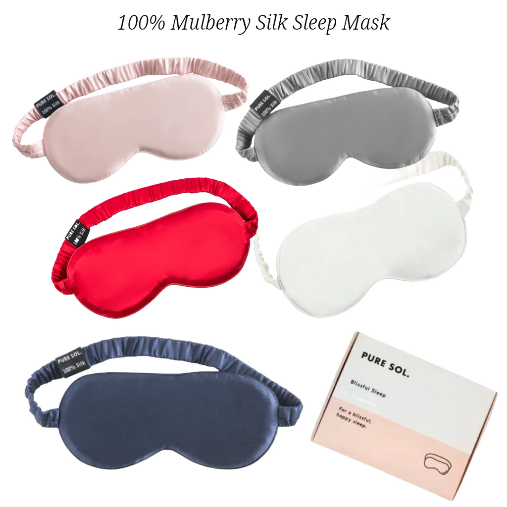 Blissful Sleep Silk Eye Mask — Navy