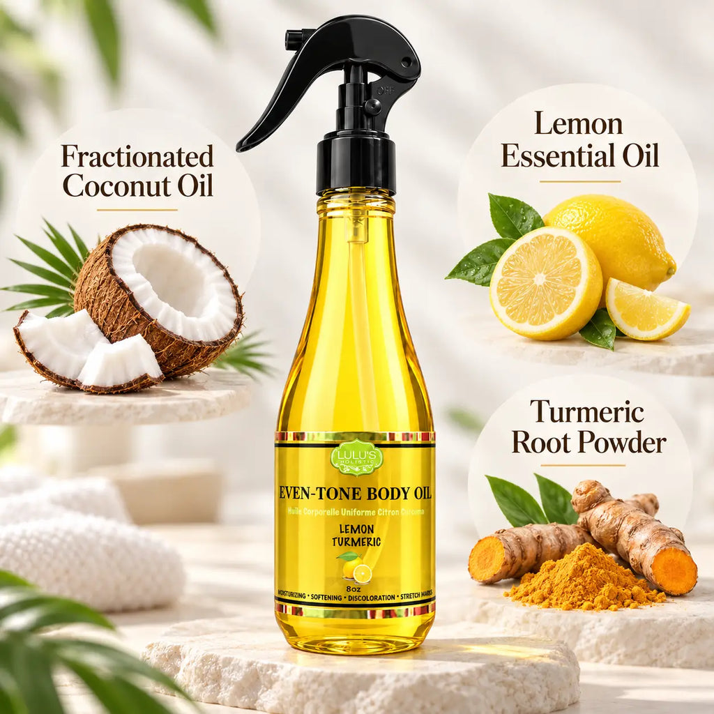 Lulu's Holistics Lemon Turmeric Radiance Conditioning Body Oil (8oz)