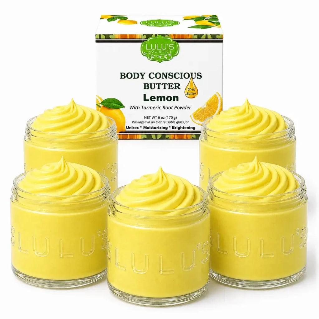 Lulu's Holistics Pineapple Turmeric Whipped Mango Body Butter – Non-Greasy, Golden Glow