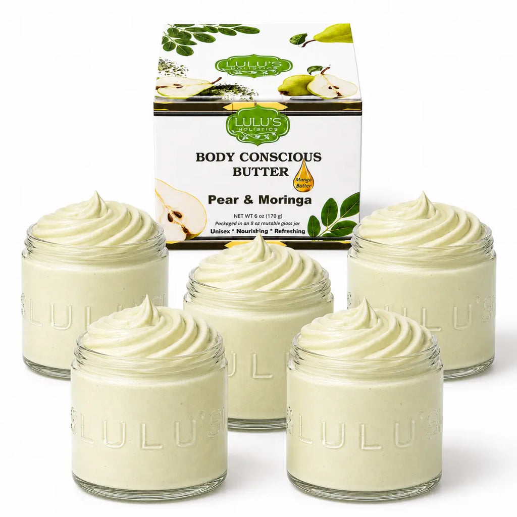 Lulu's Holistics Oatmeal & Honey Whipped Mango Body Butter – Non-Greasy, Gentle Hydration