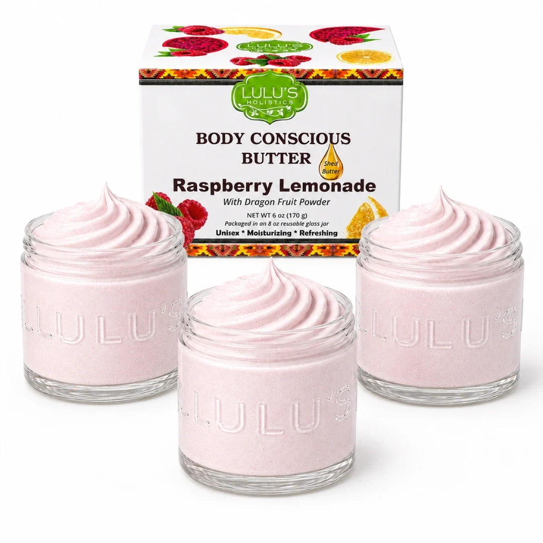 Lulu's Holistics Strawberry & Dragon Fruit Whipped Mango Body Butter – Gentle Exfoliation & Deep Moisture