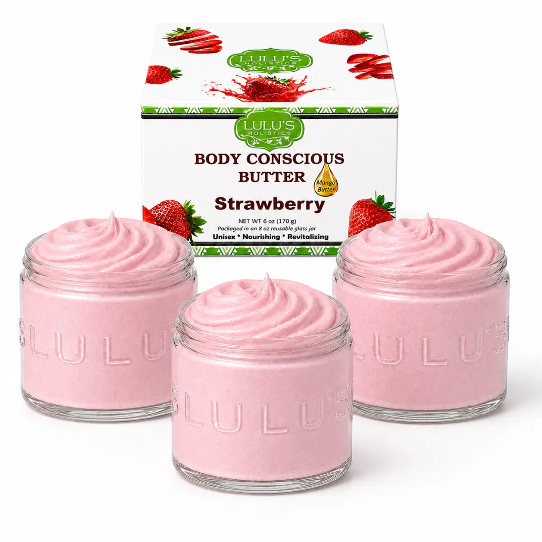 Lulu's Holistics Rosewater Whipped Body Butter – Hydrating, Skin-Softening Care