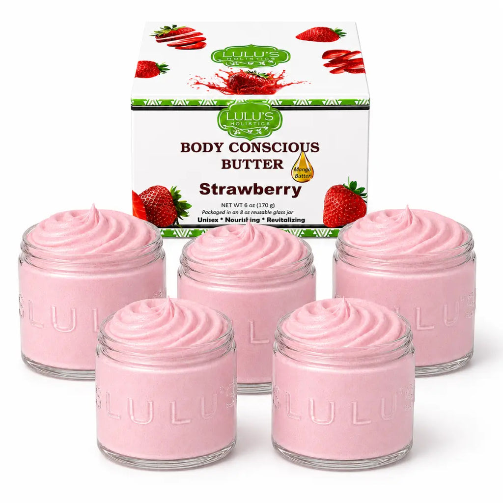 Lulu's Holistics Lavender Glowing Whipped Body Butter with Raw African Yellow Shea Base