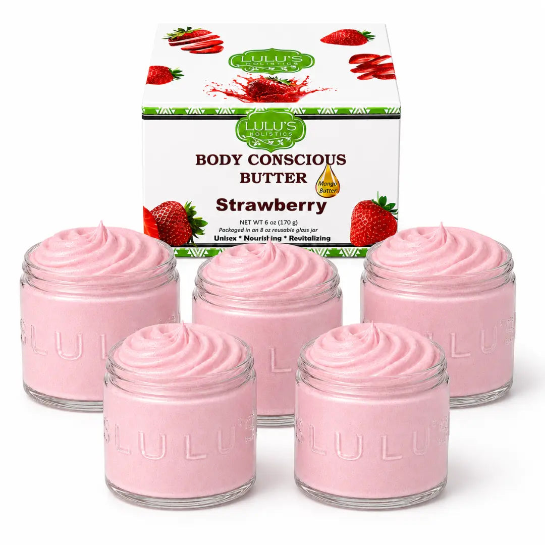Lulu's Holistics Unrefined Unscented Whipped Body Butter – Pure, Balanced Moisture