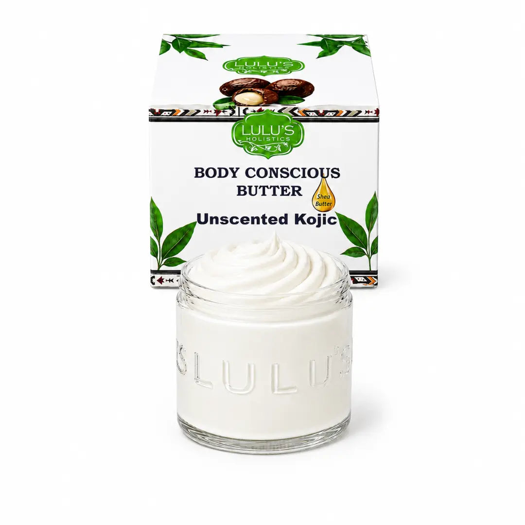 Lulu's Holistics Almond Coconut Glowing Whipped Body Butter with Raw African Yellow Shea Base
