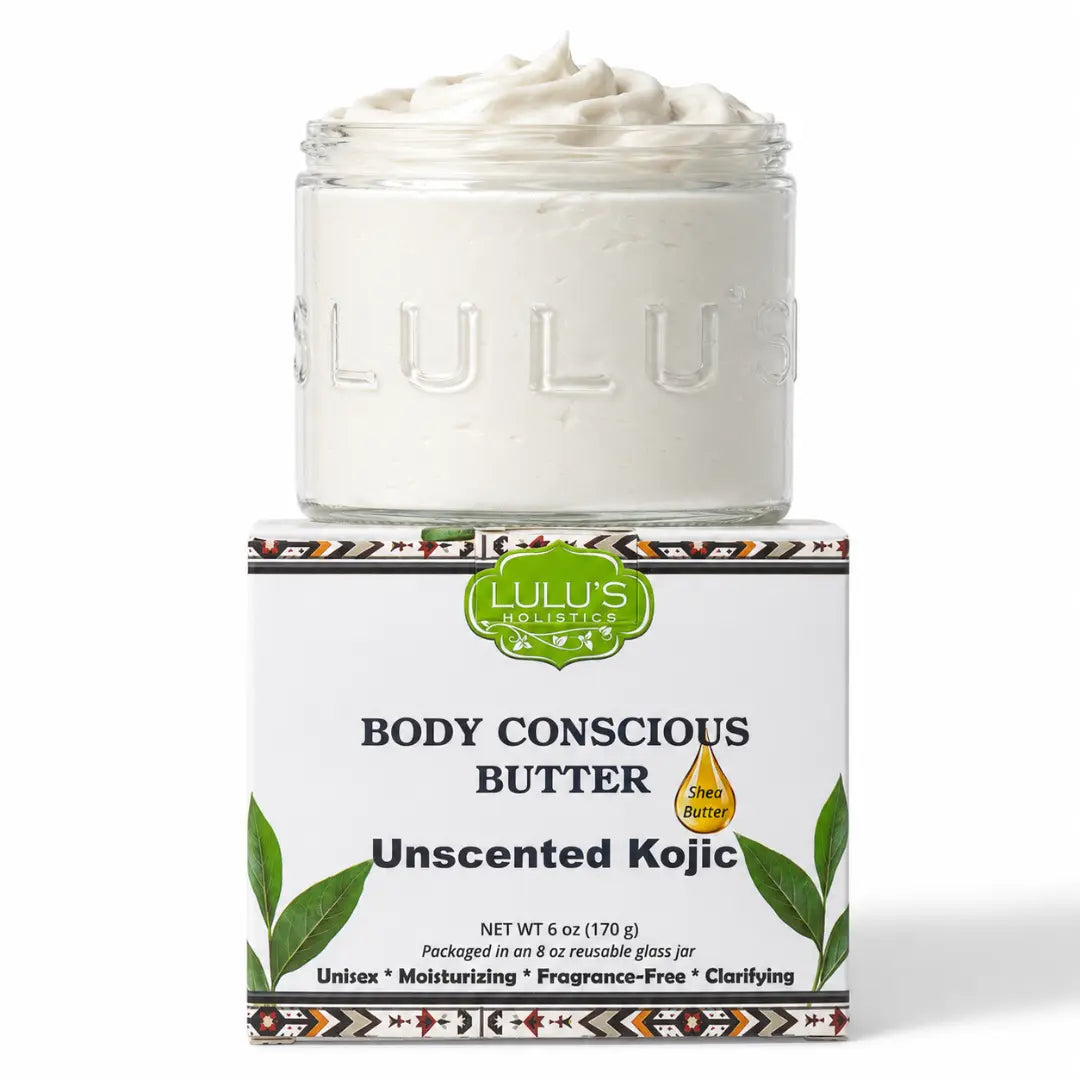 Lulu's Holistics Unscented Kojic Whipped Body Butter – Smooth, Even-Looking Skin